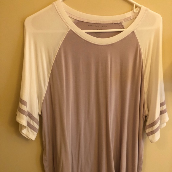 American Eagle Outfitters Tops - American eagle purple baseball tee